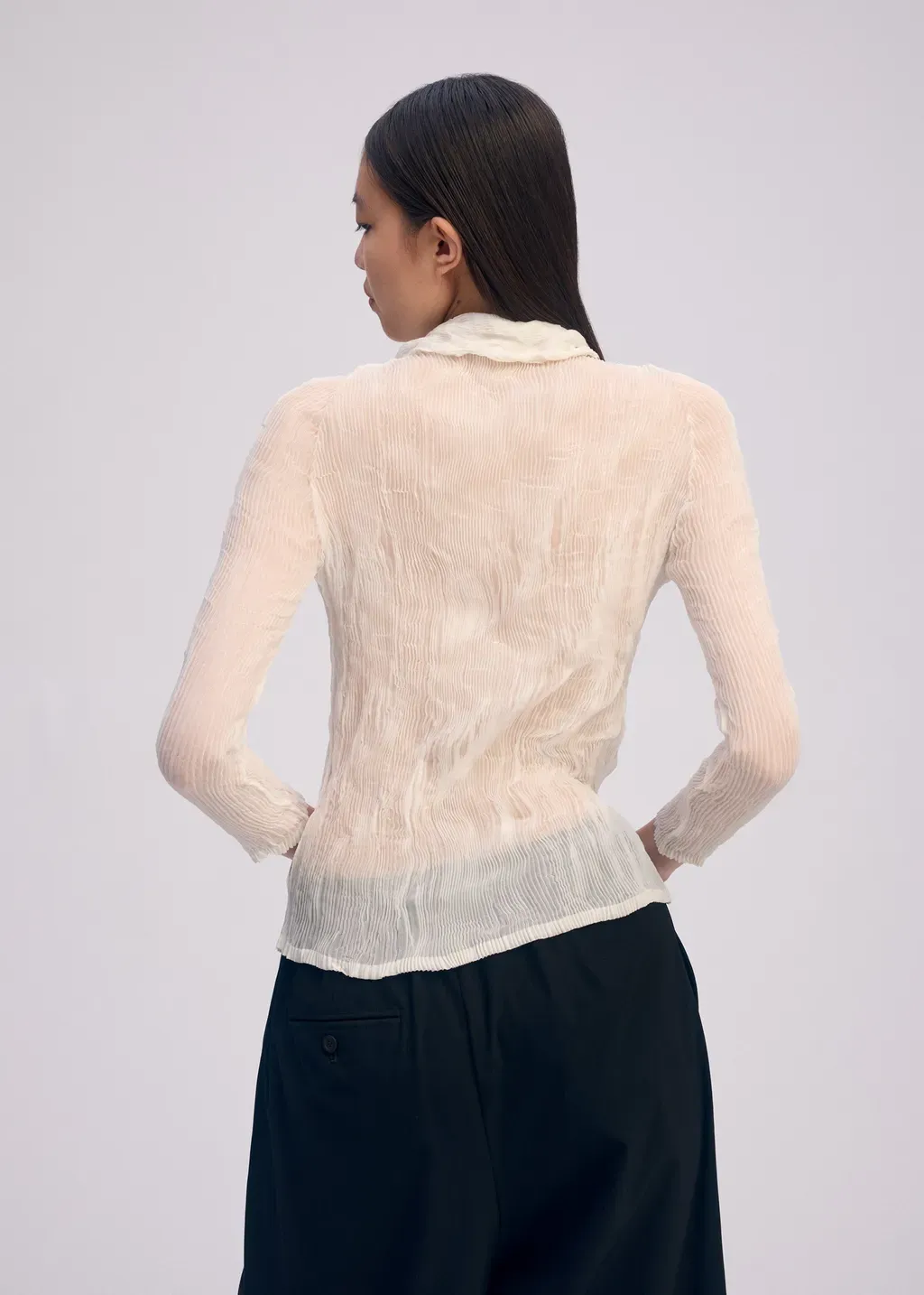 Chiffon Twist Bk/Wt-66