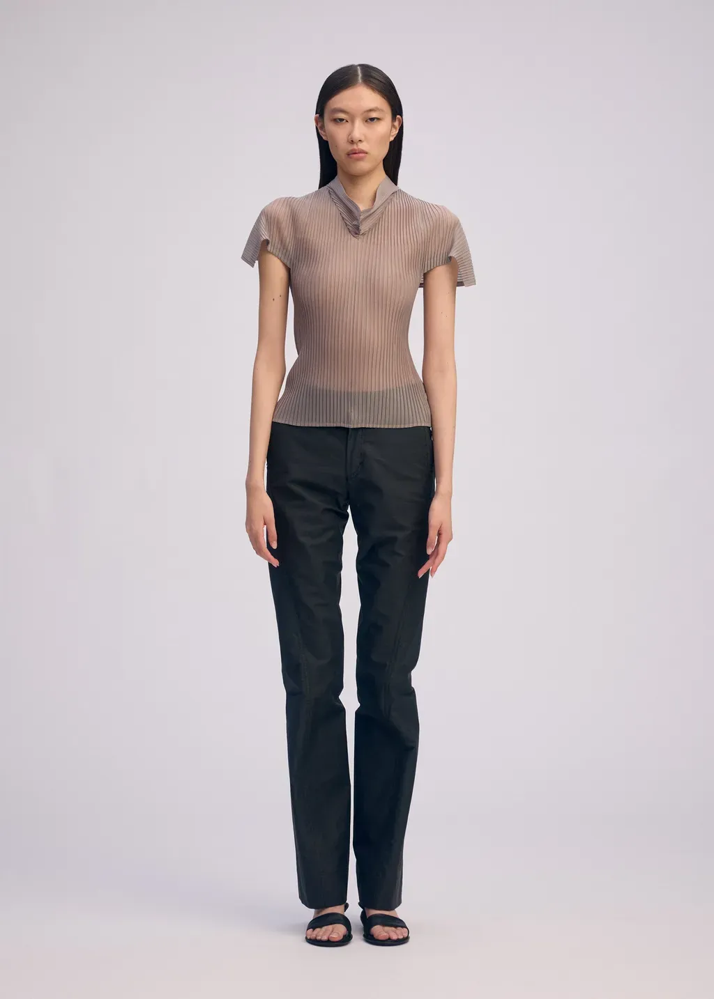 Sheer Scarf Pleats
