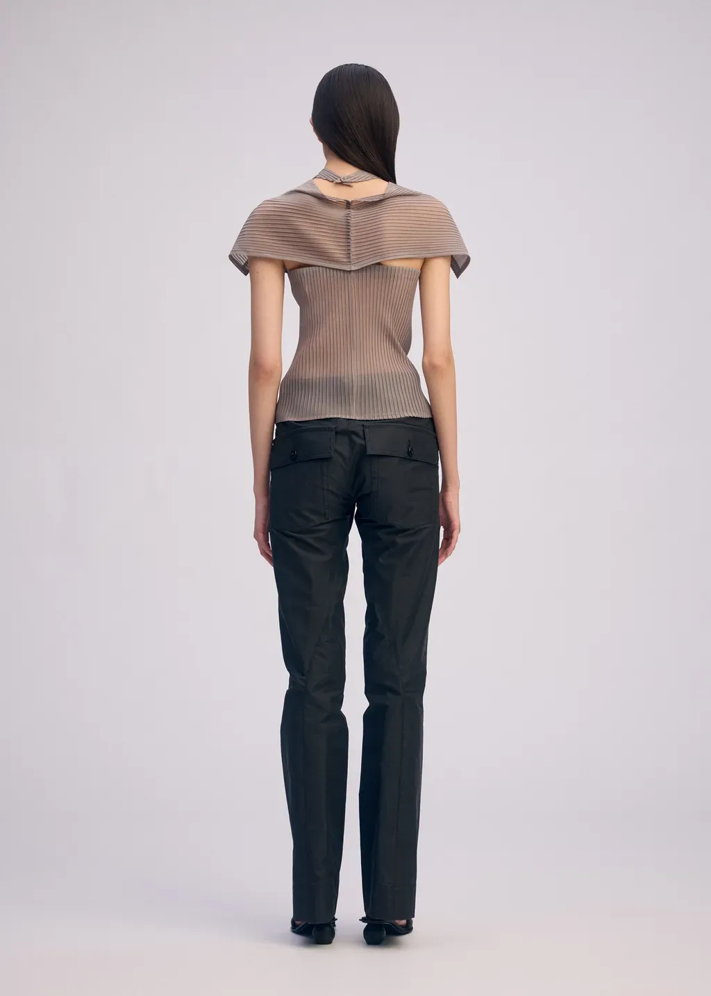 Sheer Scarf Pleats