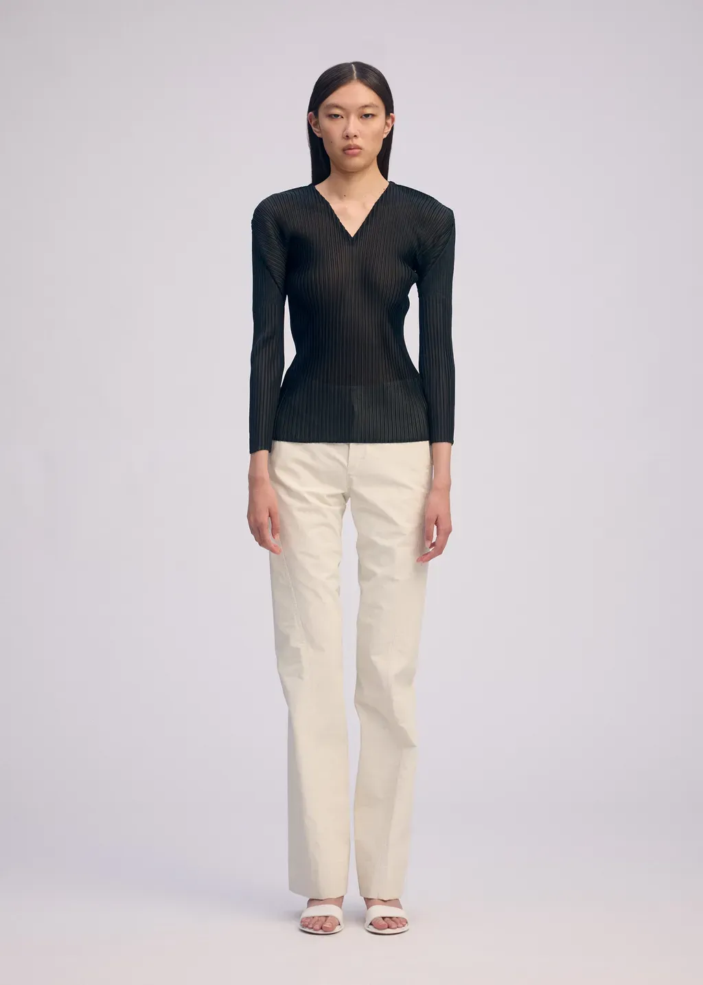 Sheer Scarf Pleats