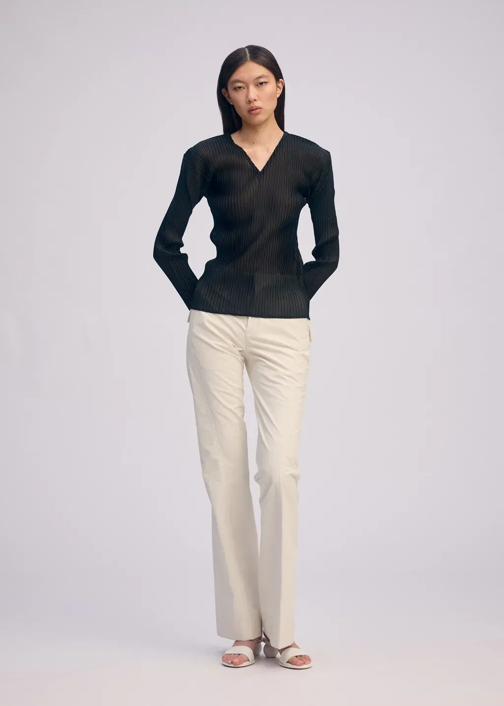 Sheer Scarf Pleats