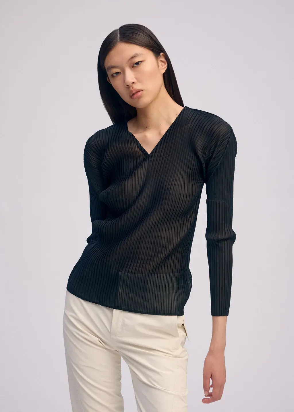 Sheer Scarf Pleats