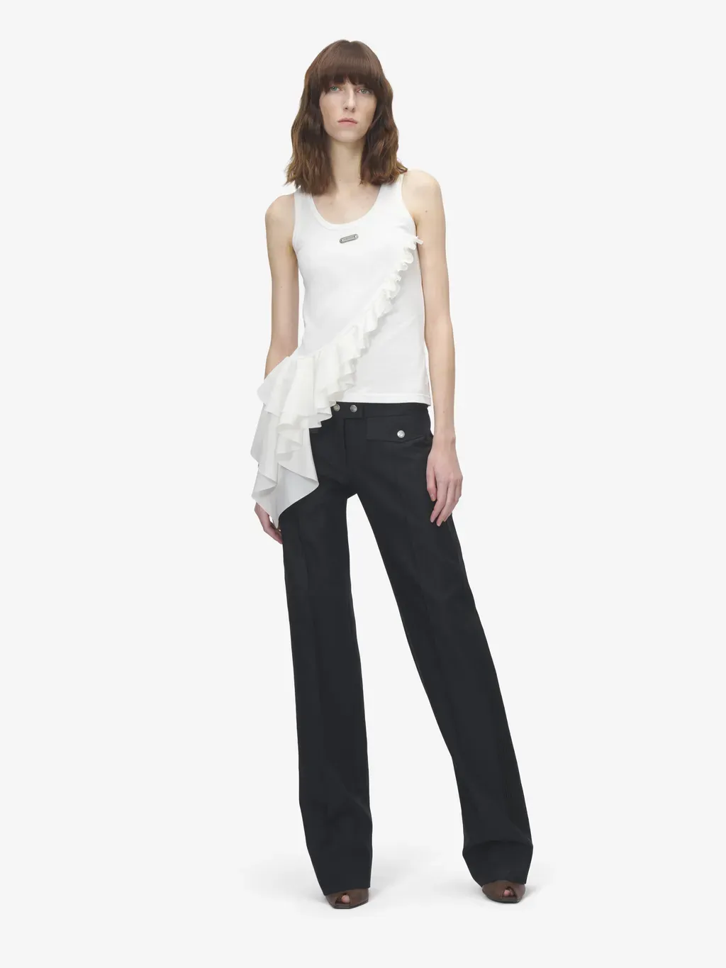 Asymmetric Ruffle Tank Top
