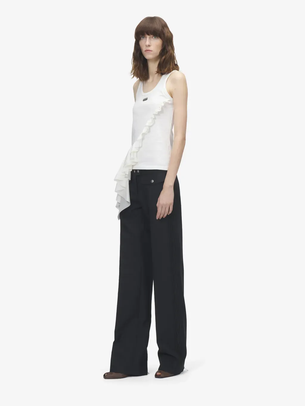 Asymmetric Ruffle Tank Top