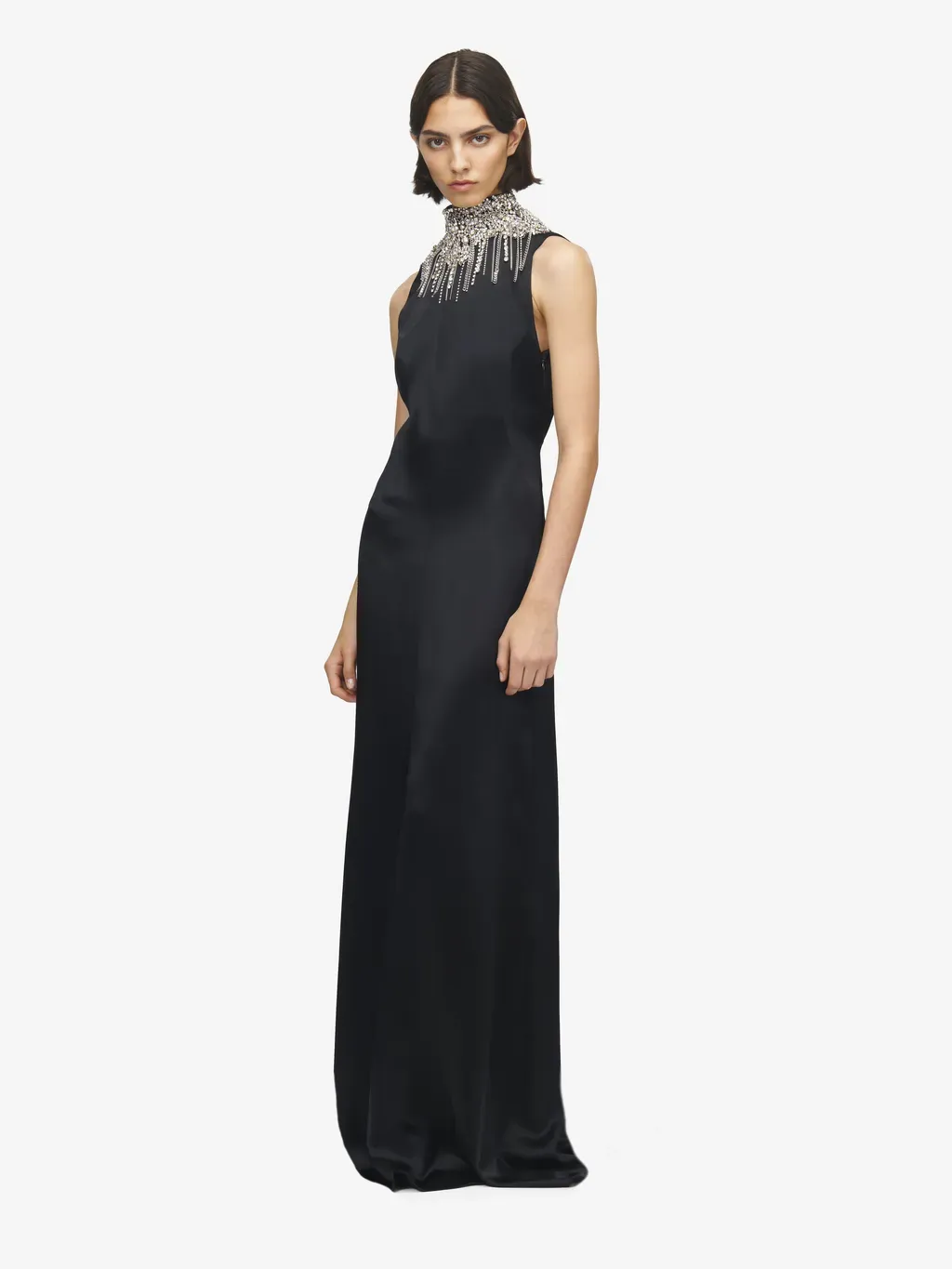 Chain Mail Embroidery Evening Dress