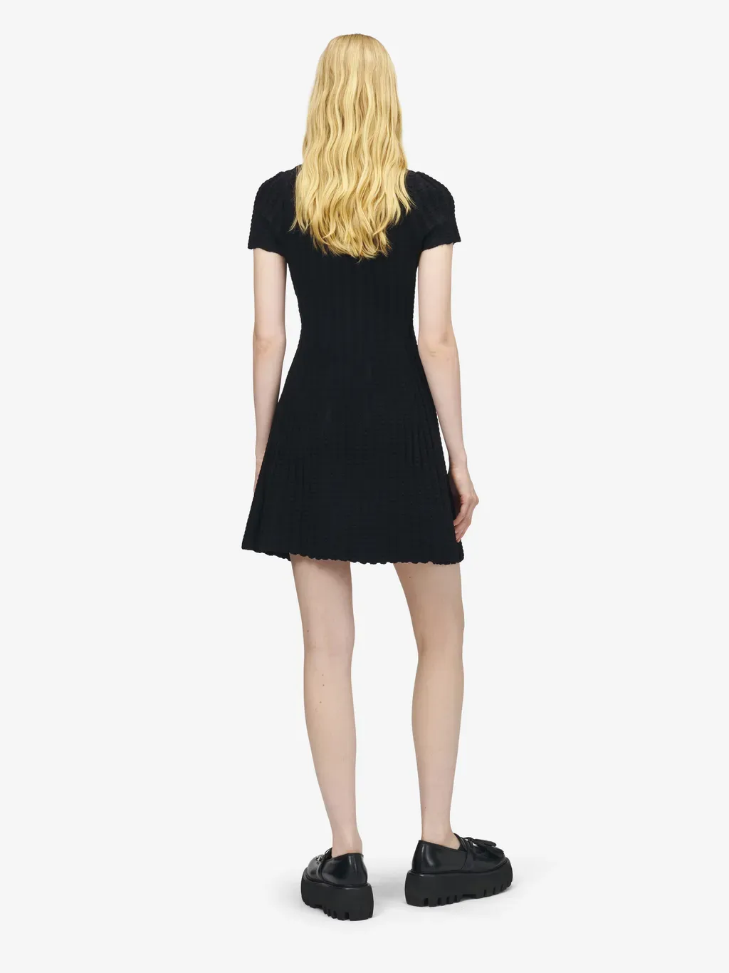 Chenille Stripe Mini Dress