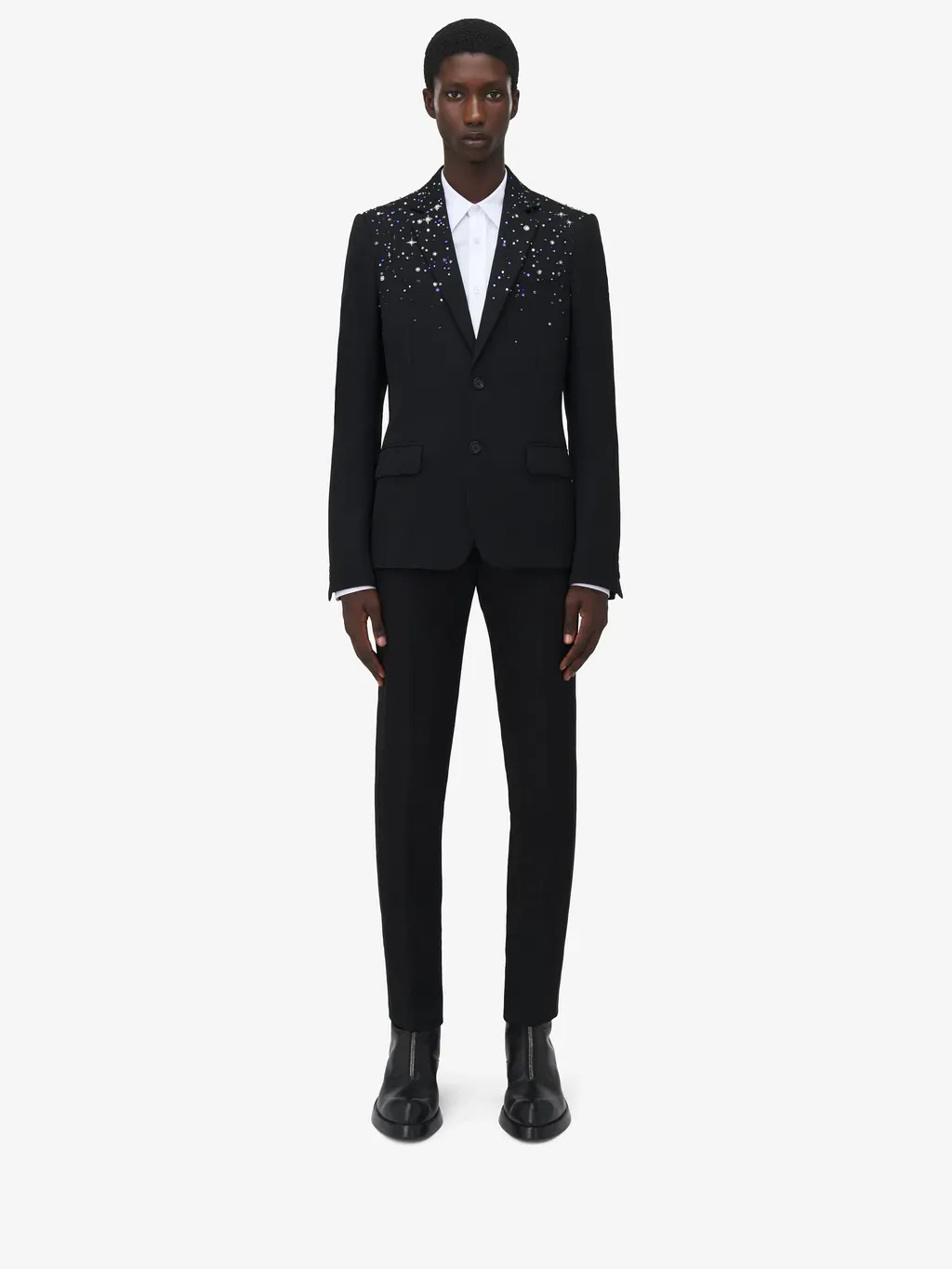 Constellation Embroidered Single-Breasted Jacket