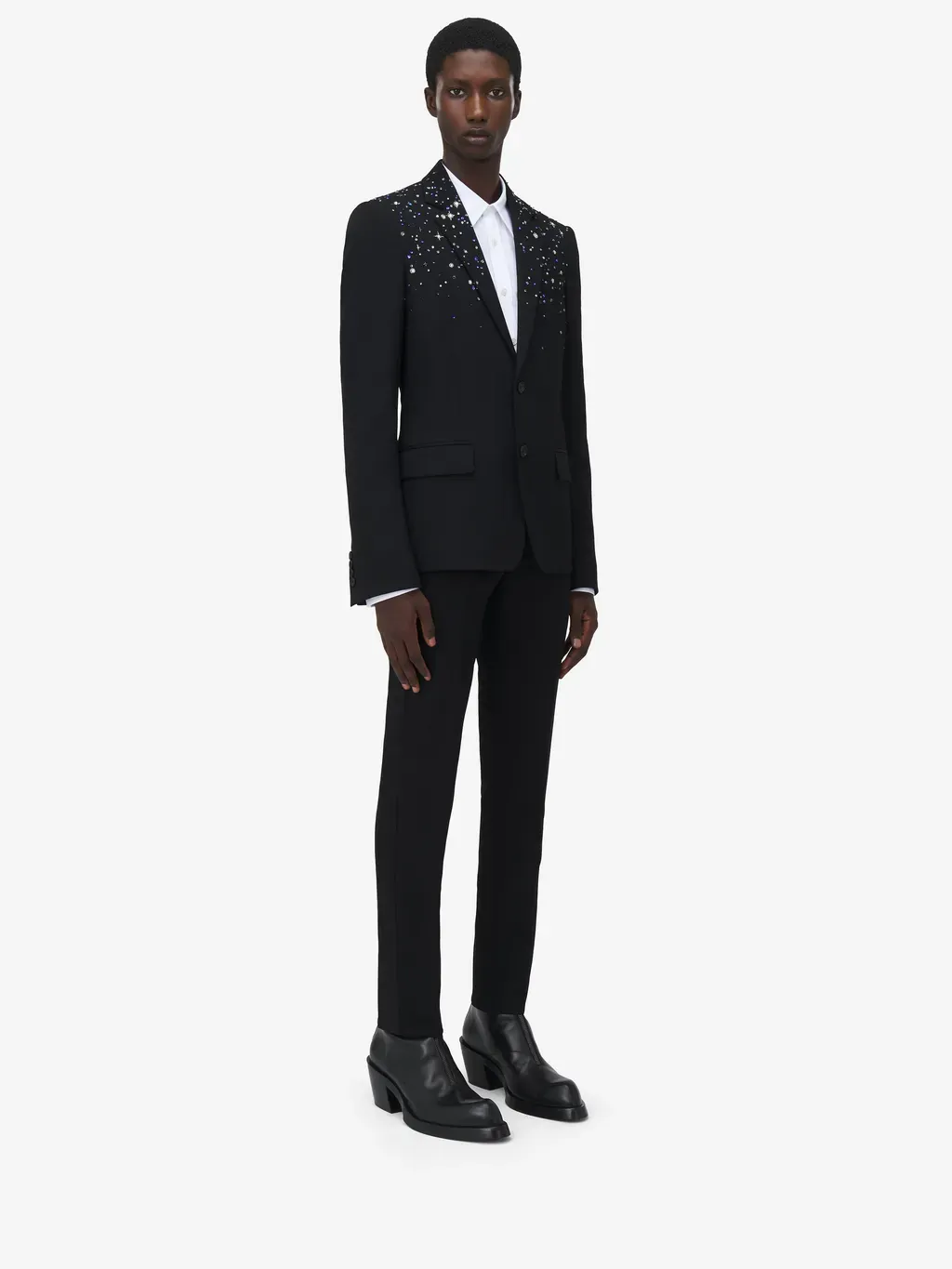Constellation Embroidered Single-Breasted Jacket