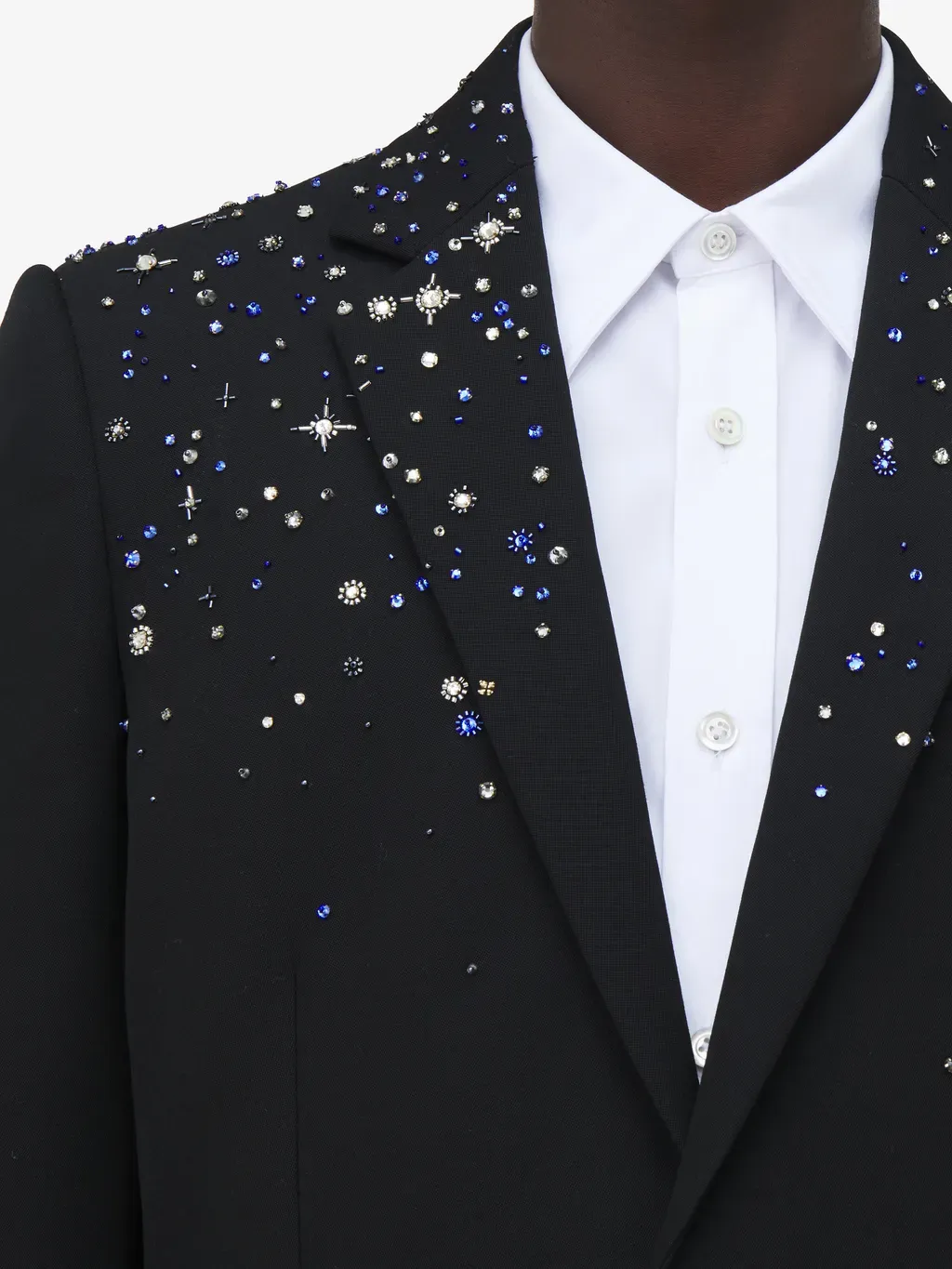 Constellation Embroidered Single-Breasted Jacket