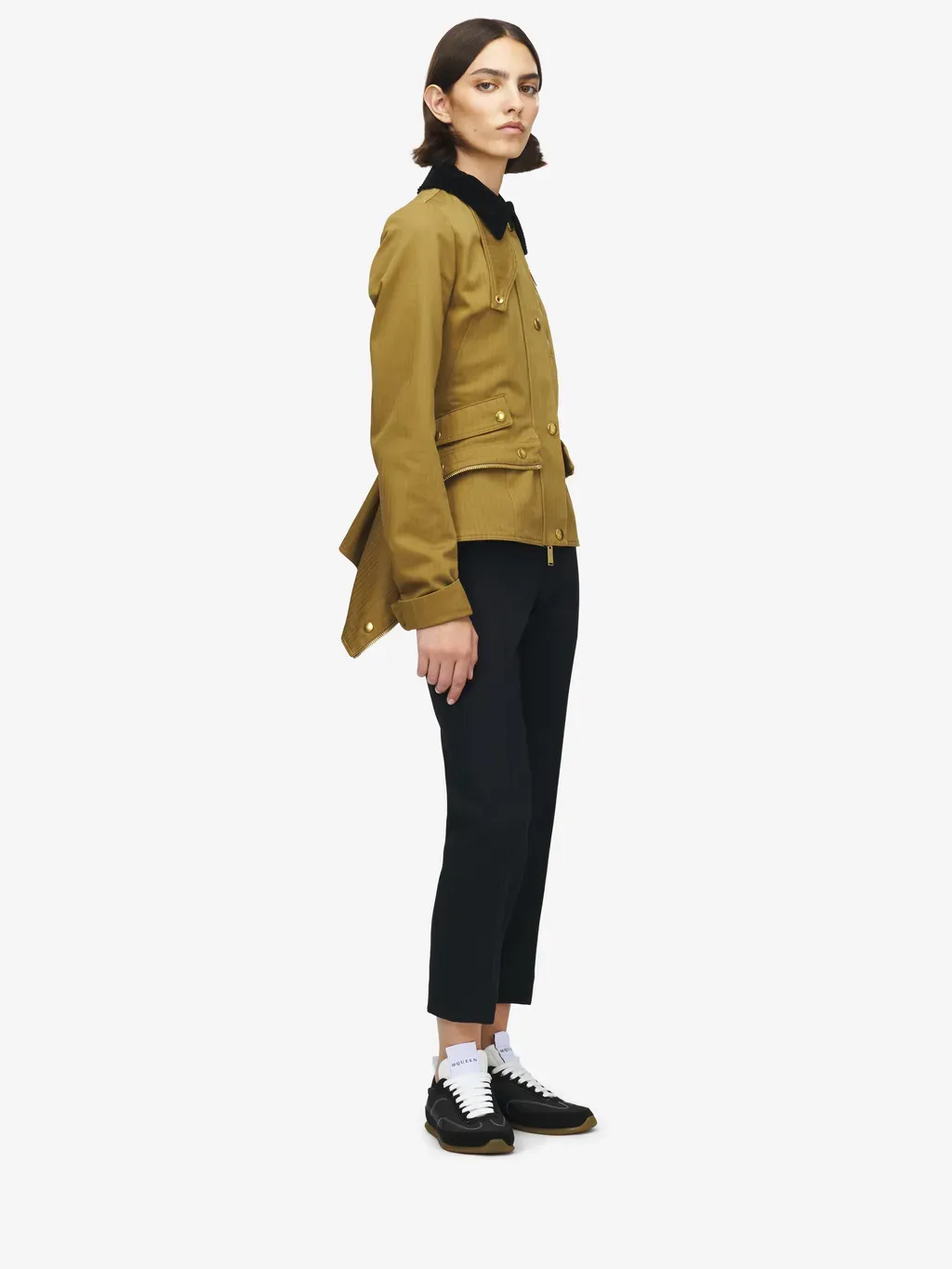 Cotton Herringbone Kickback Jacket