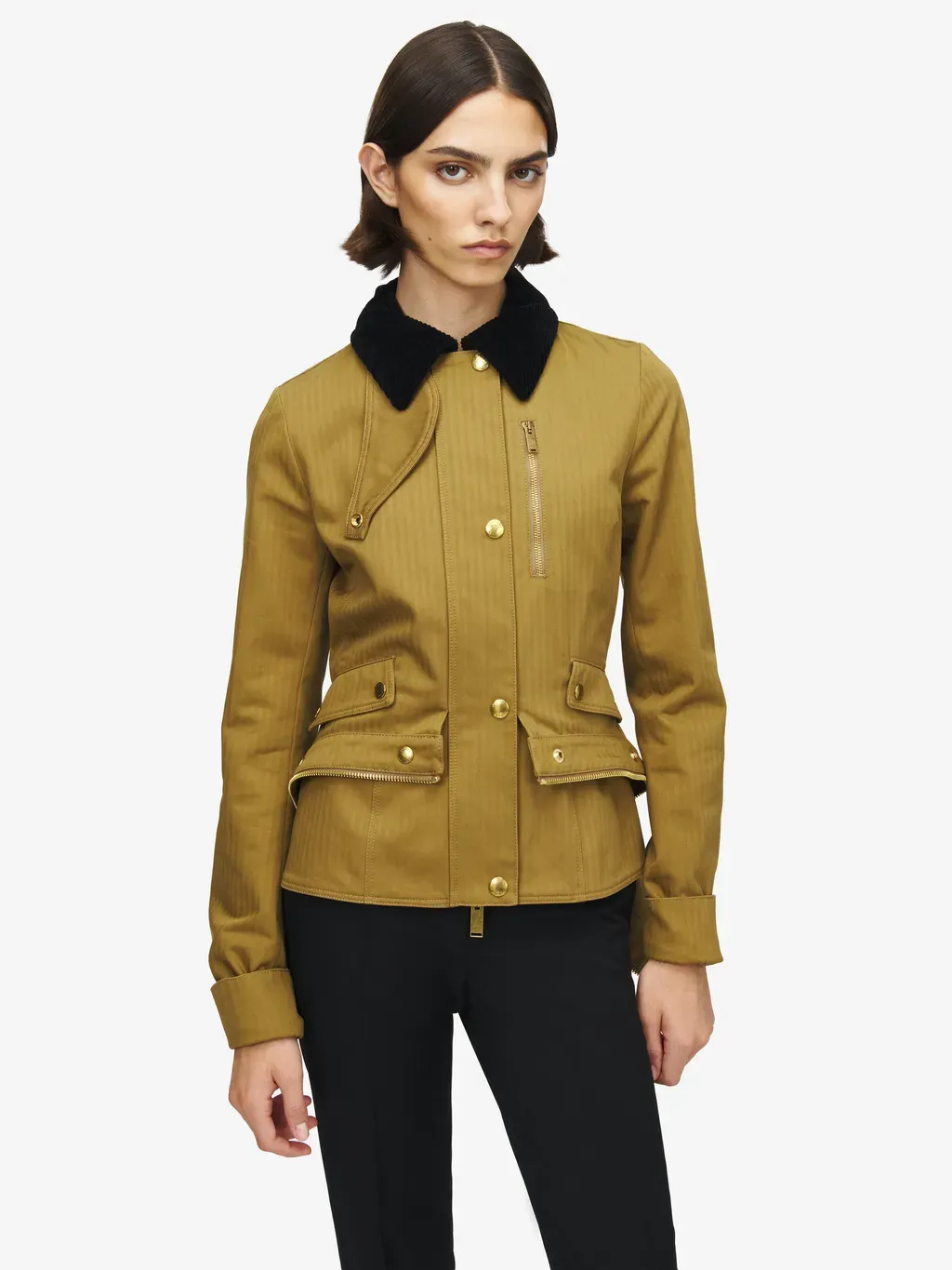 Cotton Herringbone Kickback Jacket