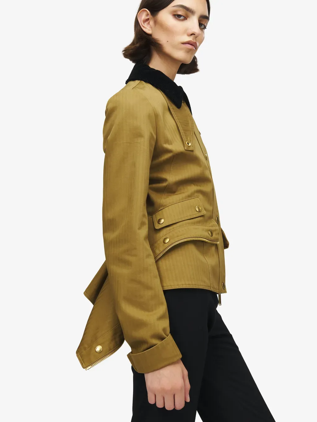 Cotton Herringbone Kickback Jacket