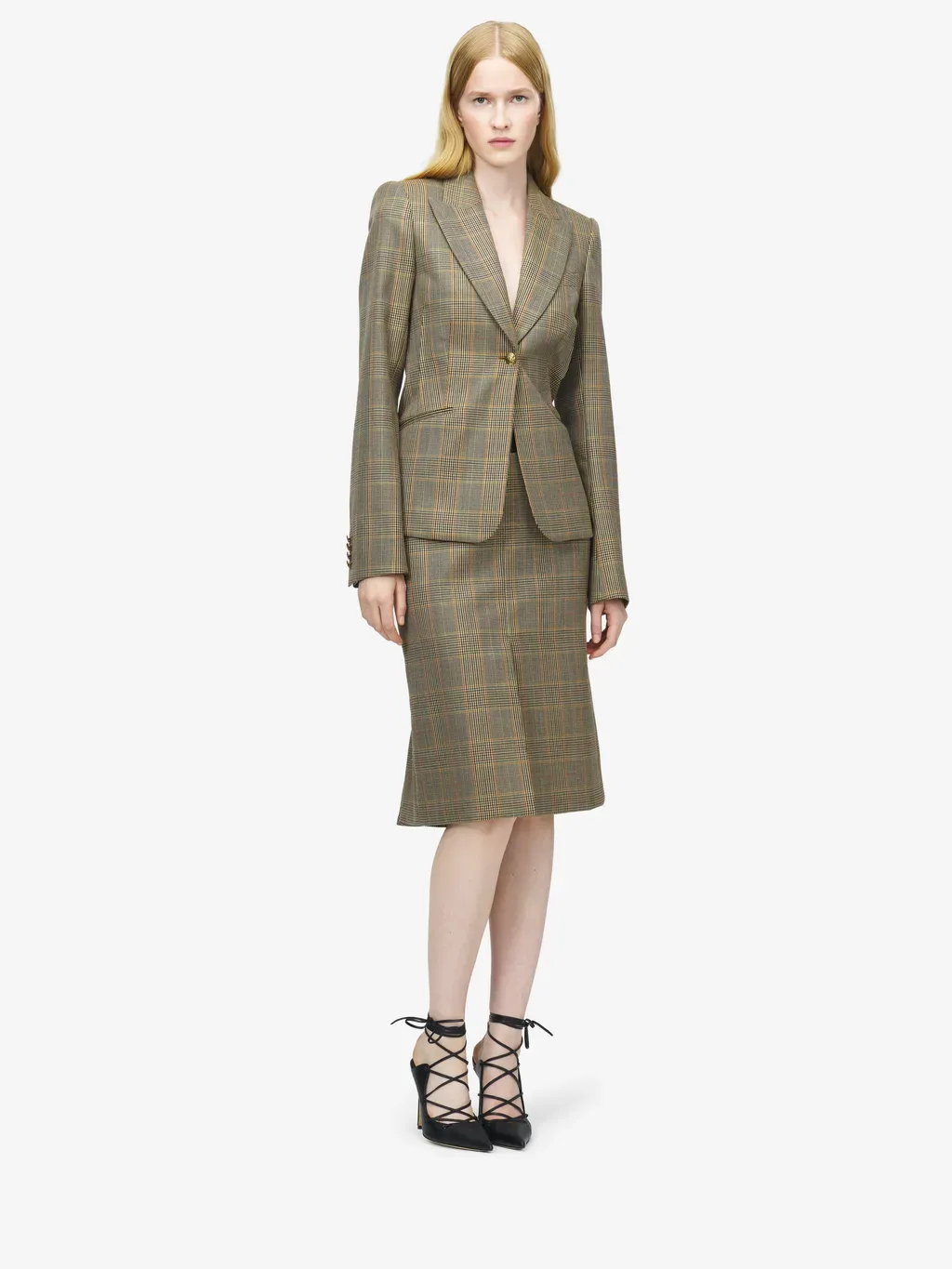 Country Check Single-Breasted Jacket