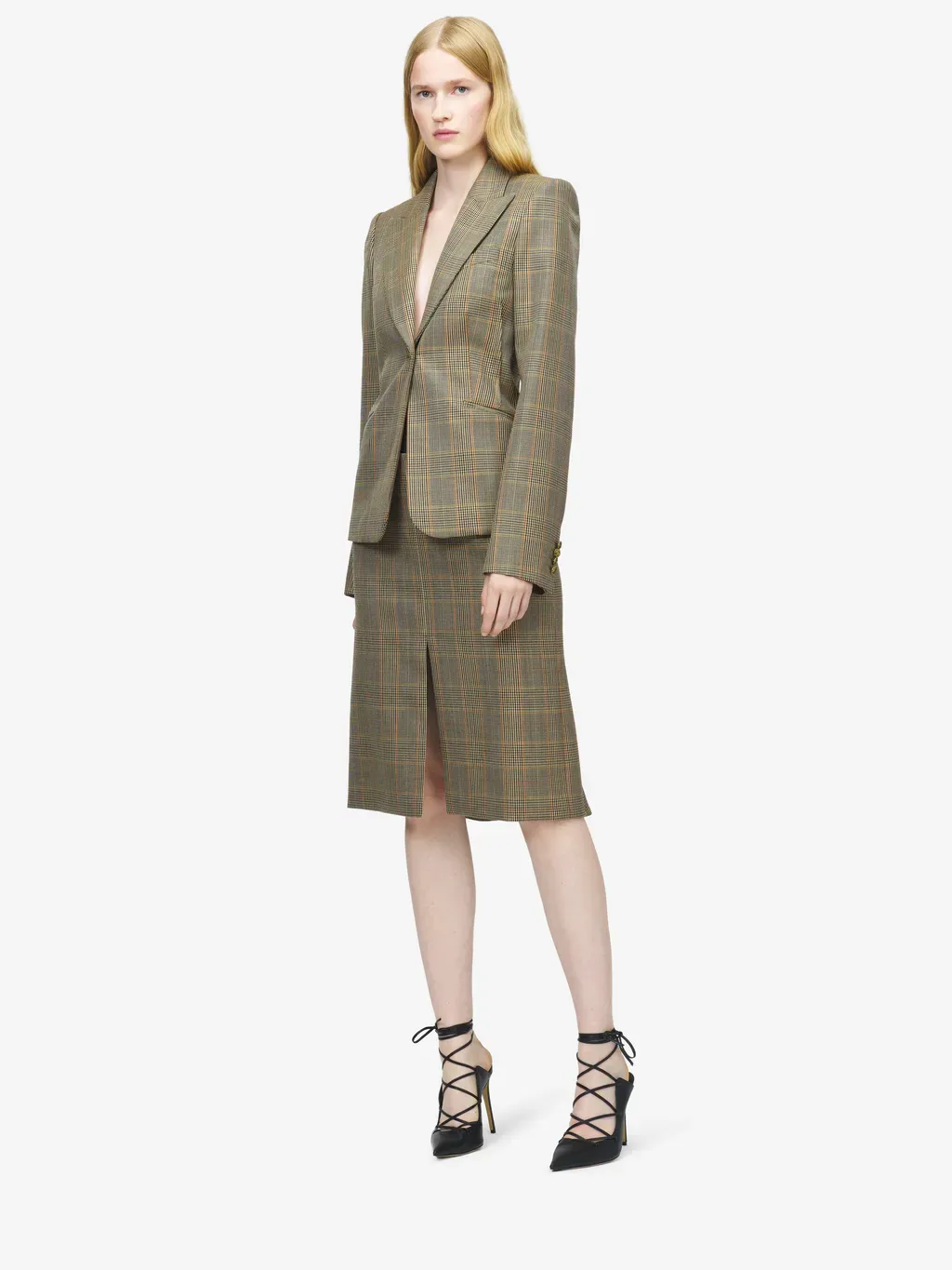 Country Check Single-Breasted Jacket