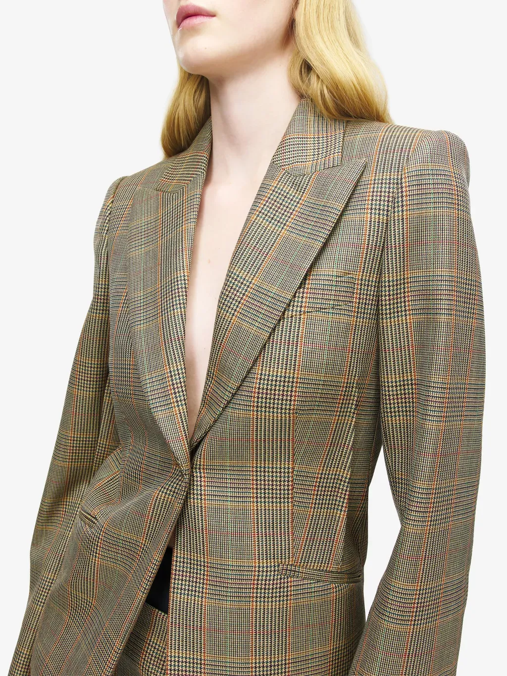 Country Check Single-Breasted Jacket