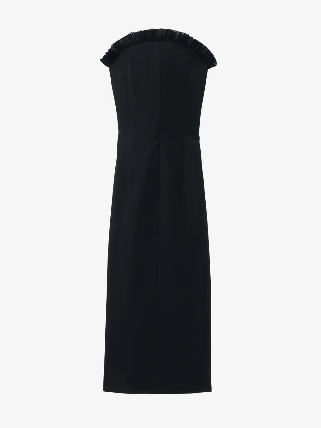 Crepon Trim Evening Dress