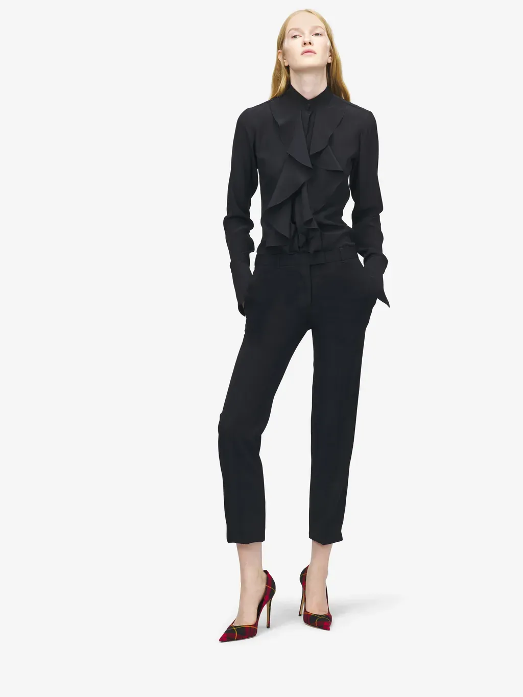 Cropped Tailored Trousers