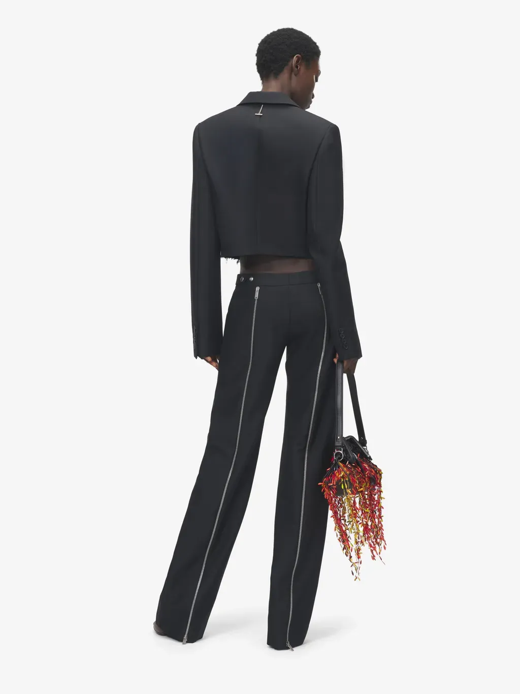 Cropped Single-Breasted Jacket