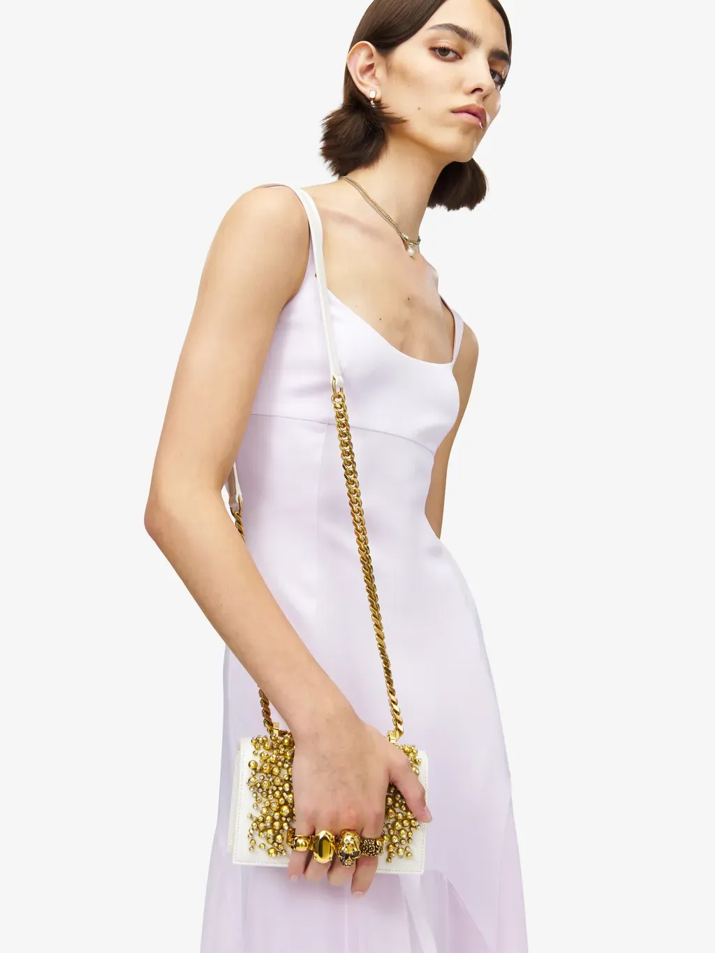 Crystal Embroidery Mini Jewelled Satchel