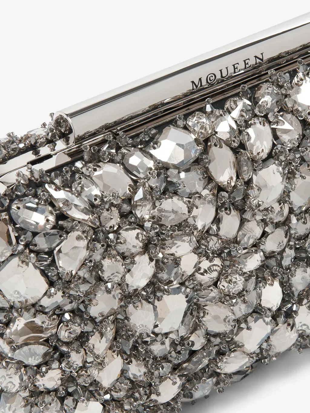 Crystal Embroidery T-Bar Box Clutch
