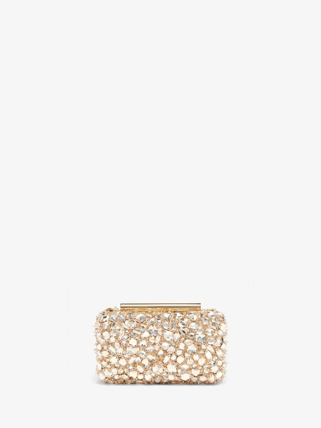 Crystal Embroidery T-Bar Box Clutch