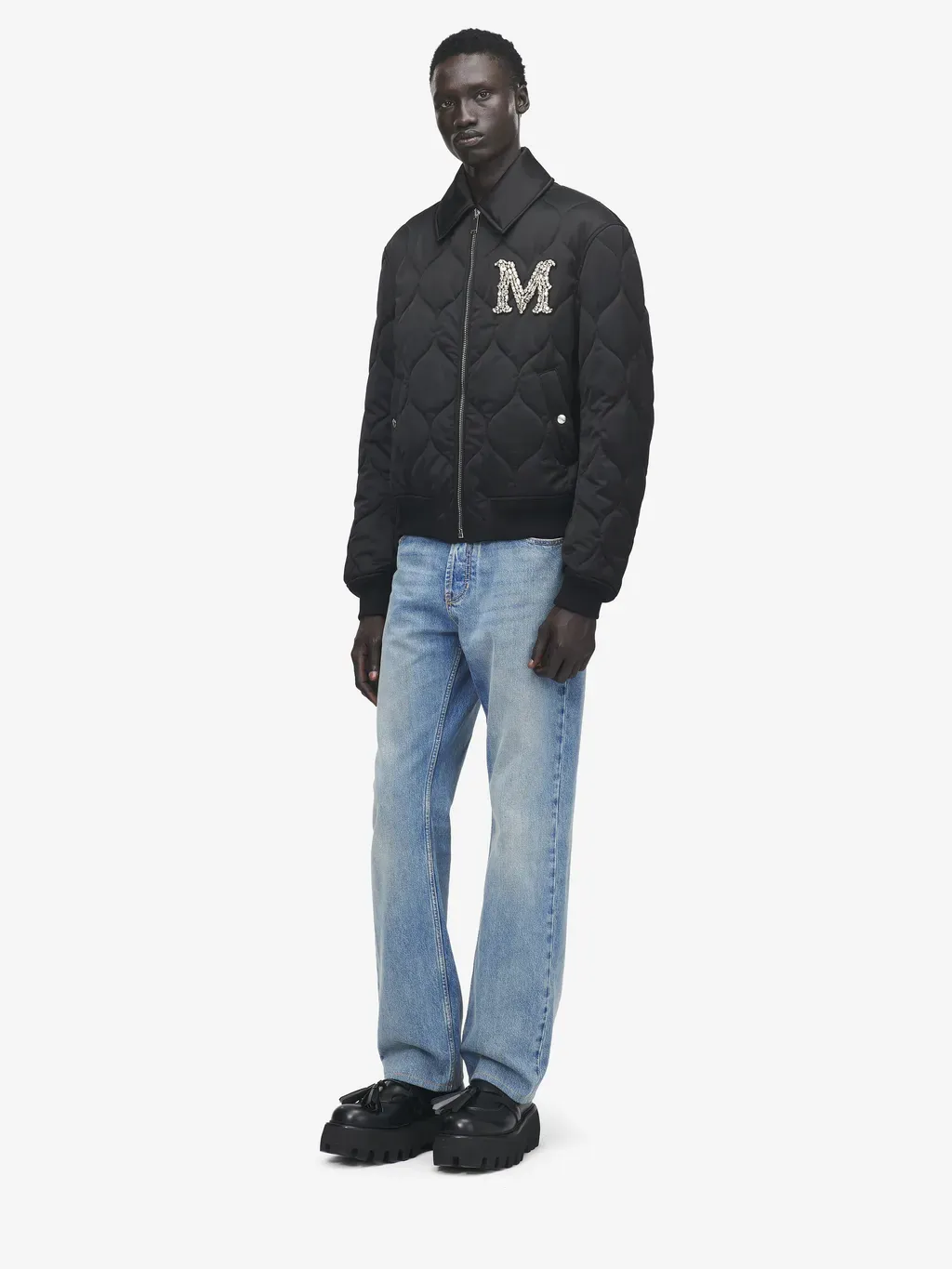 Crystal Logo Quilted Jacket