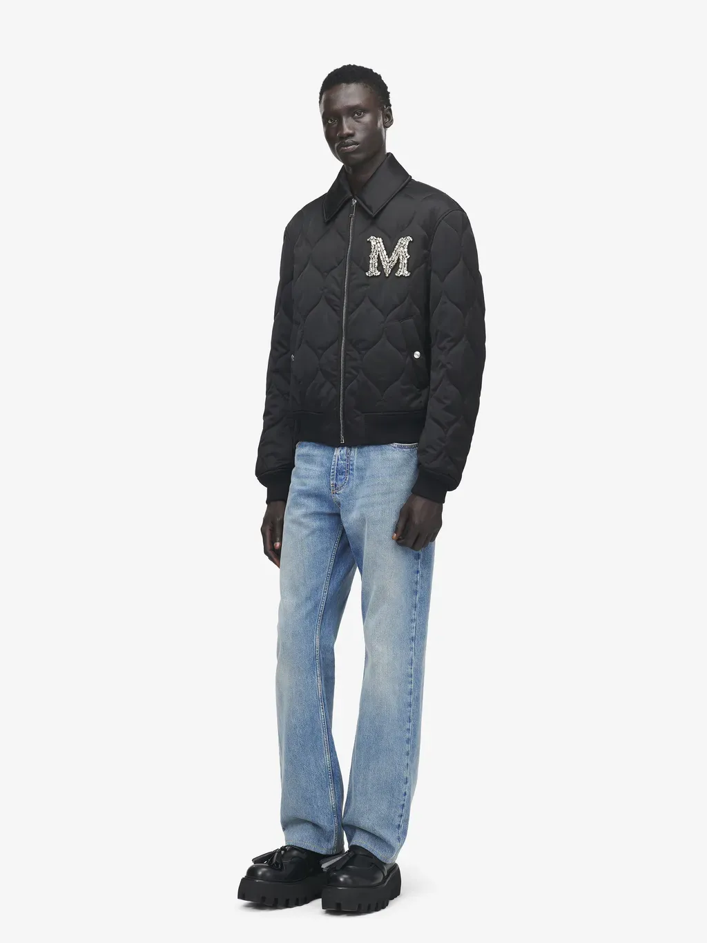 Crystal Logo Quilted Jacket