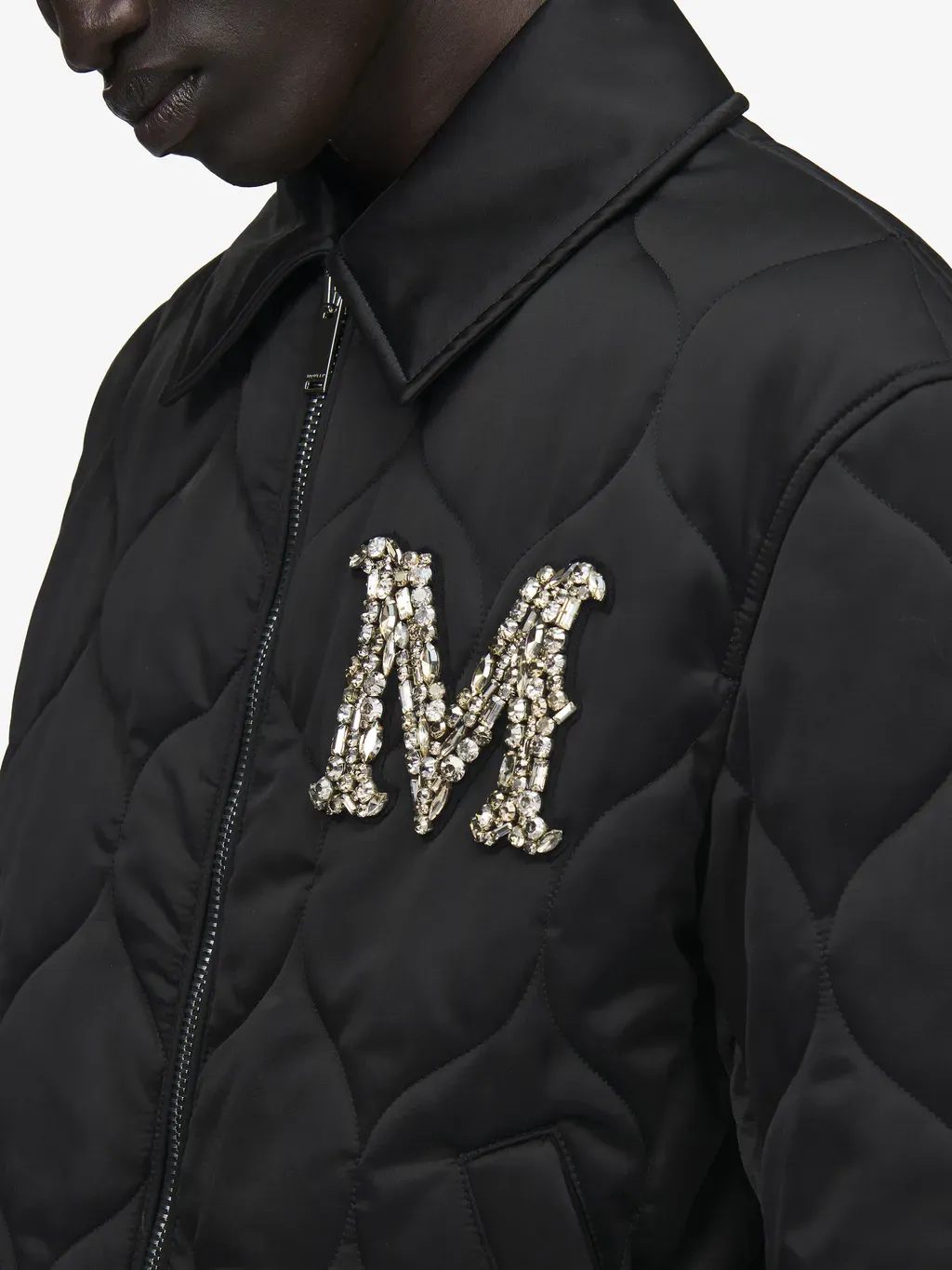 Crystal Logo Quilted Jacket