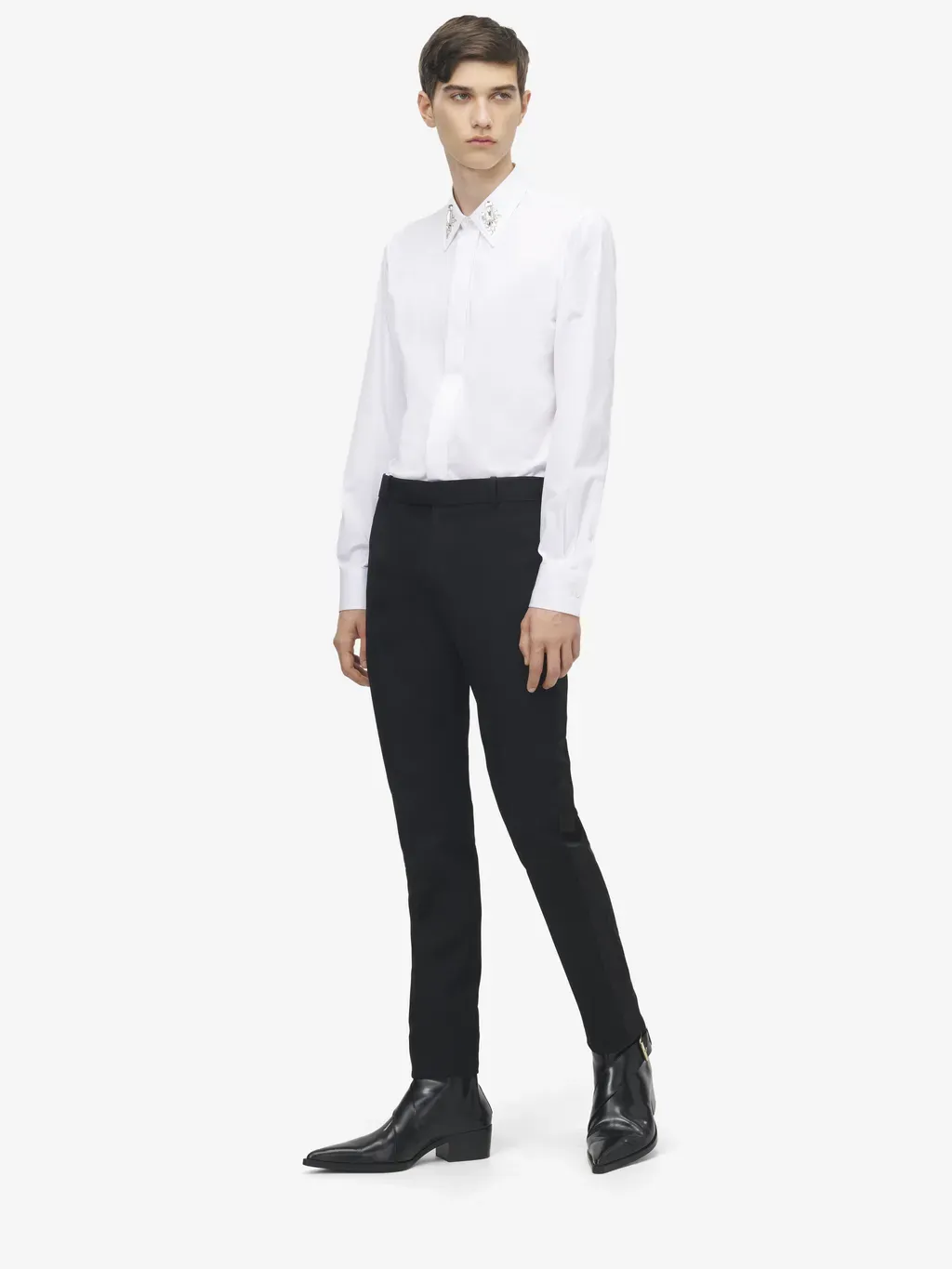 Crystal Mirror Embroidery Shirt