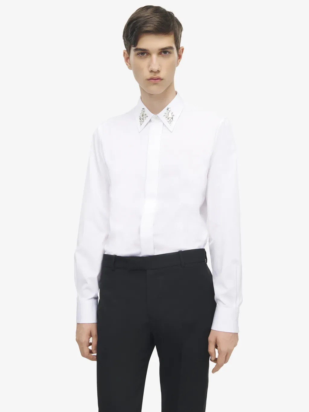 Crystal Mirror Embroidery Shirt