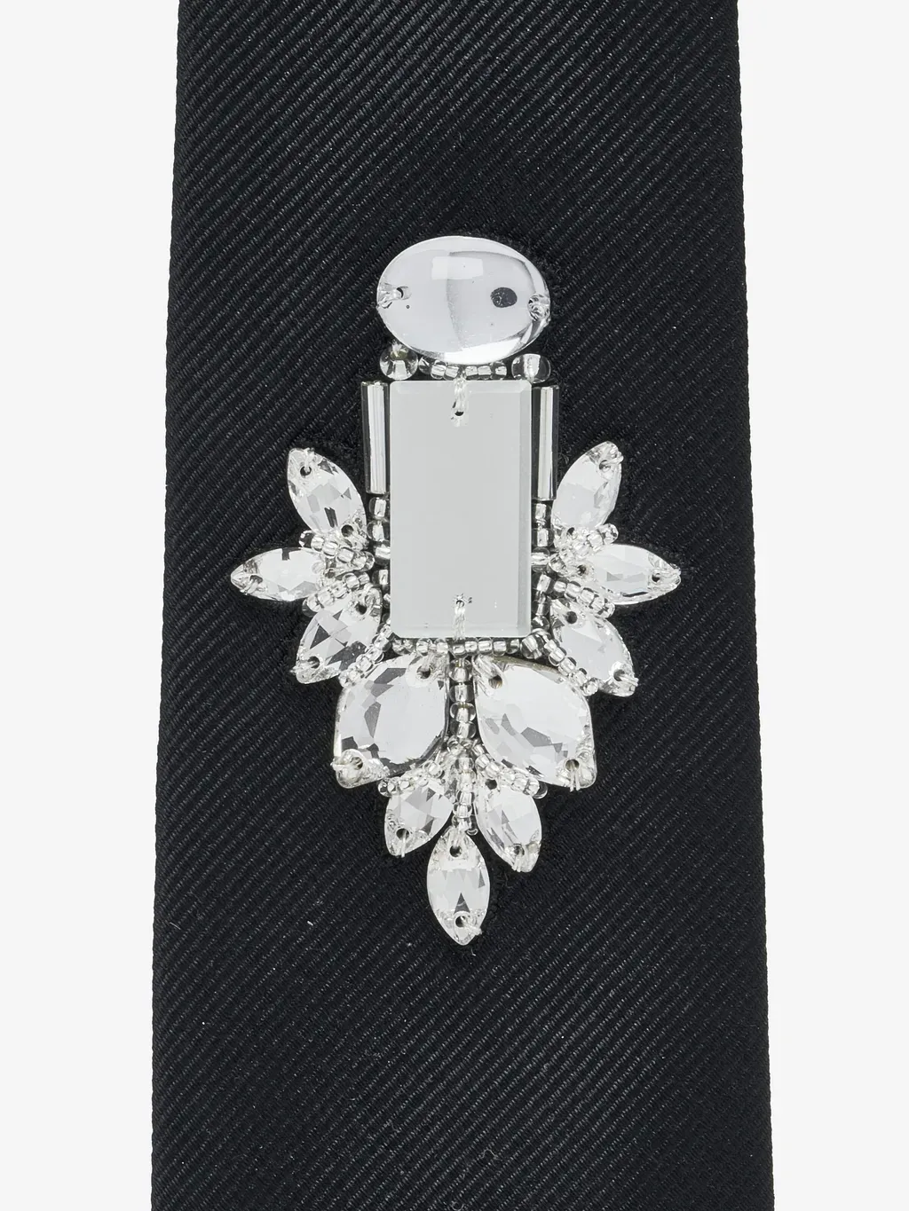 Crystal Mirror Embroidery Tie