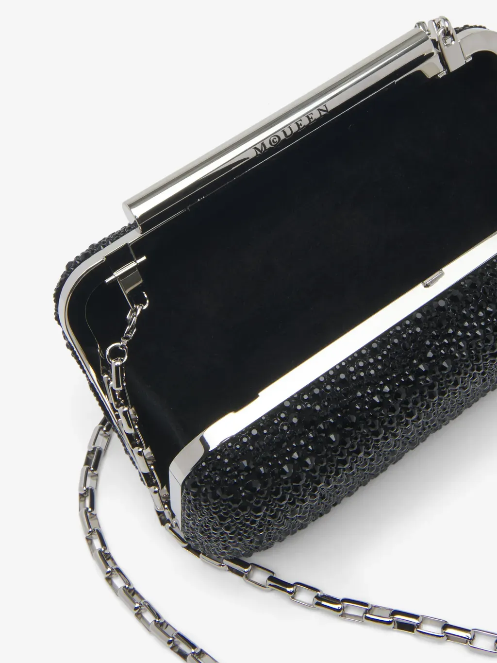 Crystal T-Bar Box Clutch