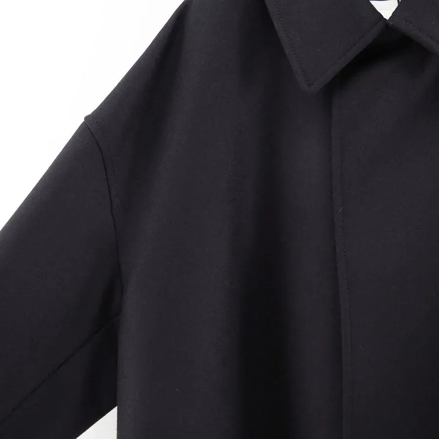 Reracs Super140 Light Melton The Bal Collar Coat