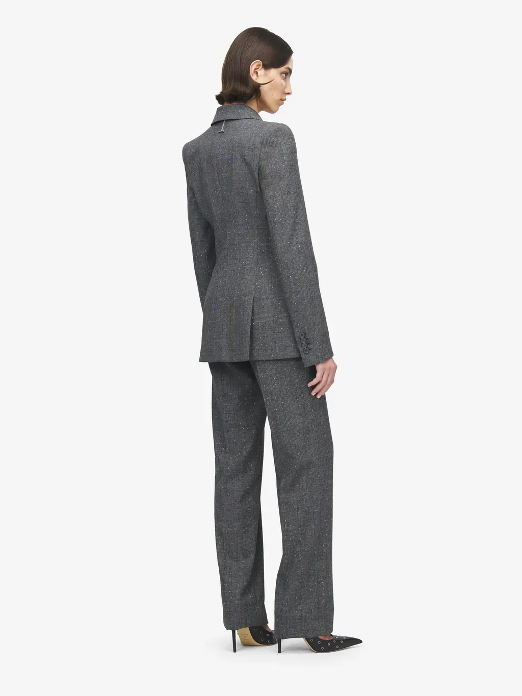Flecked Glen Check Tailored Trousers