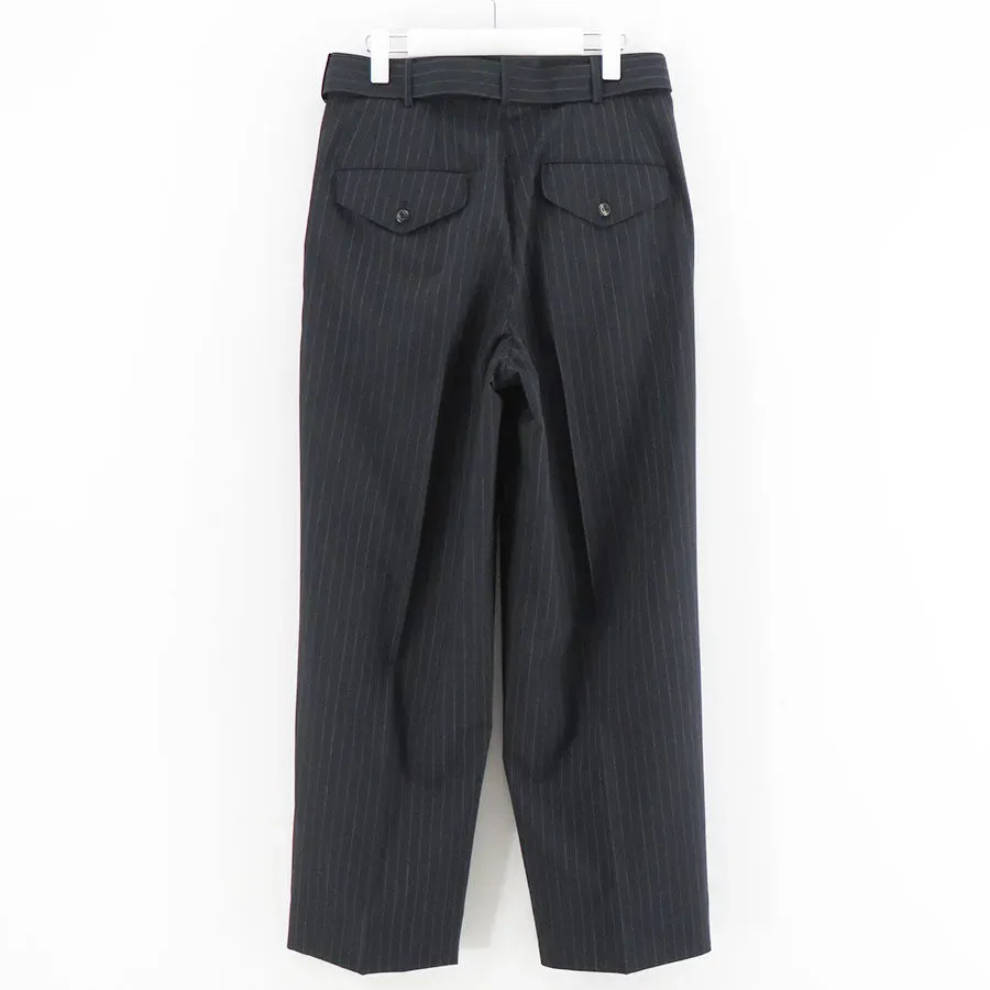 Reracs Worsted High Count Twill The Slacks Belted 2 Tuck