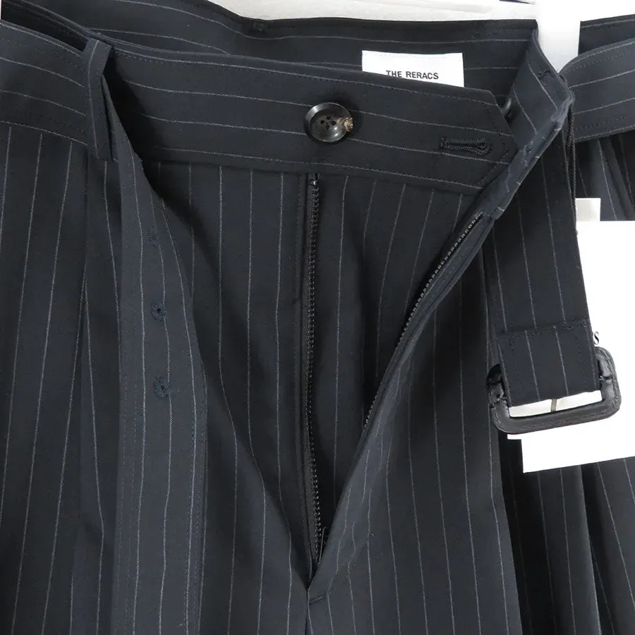 Reracs Worsted High Count Twill The Slacks Belted 2 Tuck