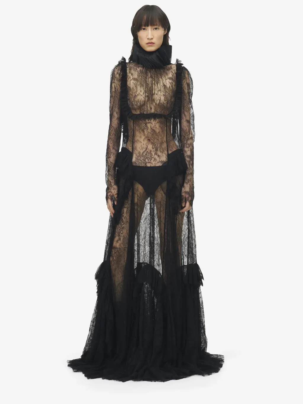 Floral Lace Evening Dress