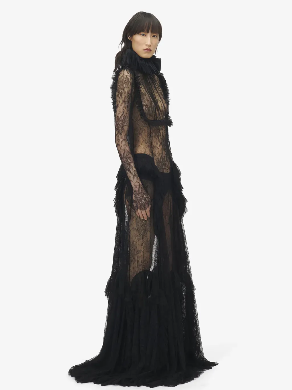 Floral Lace Evening Dress