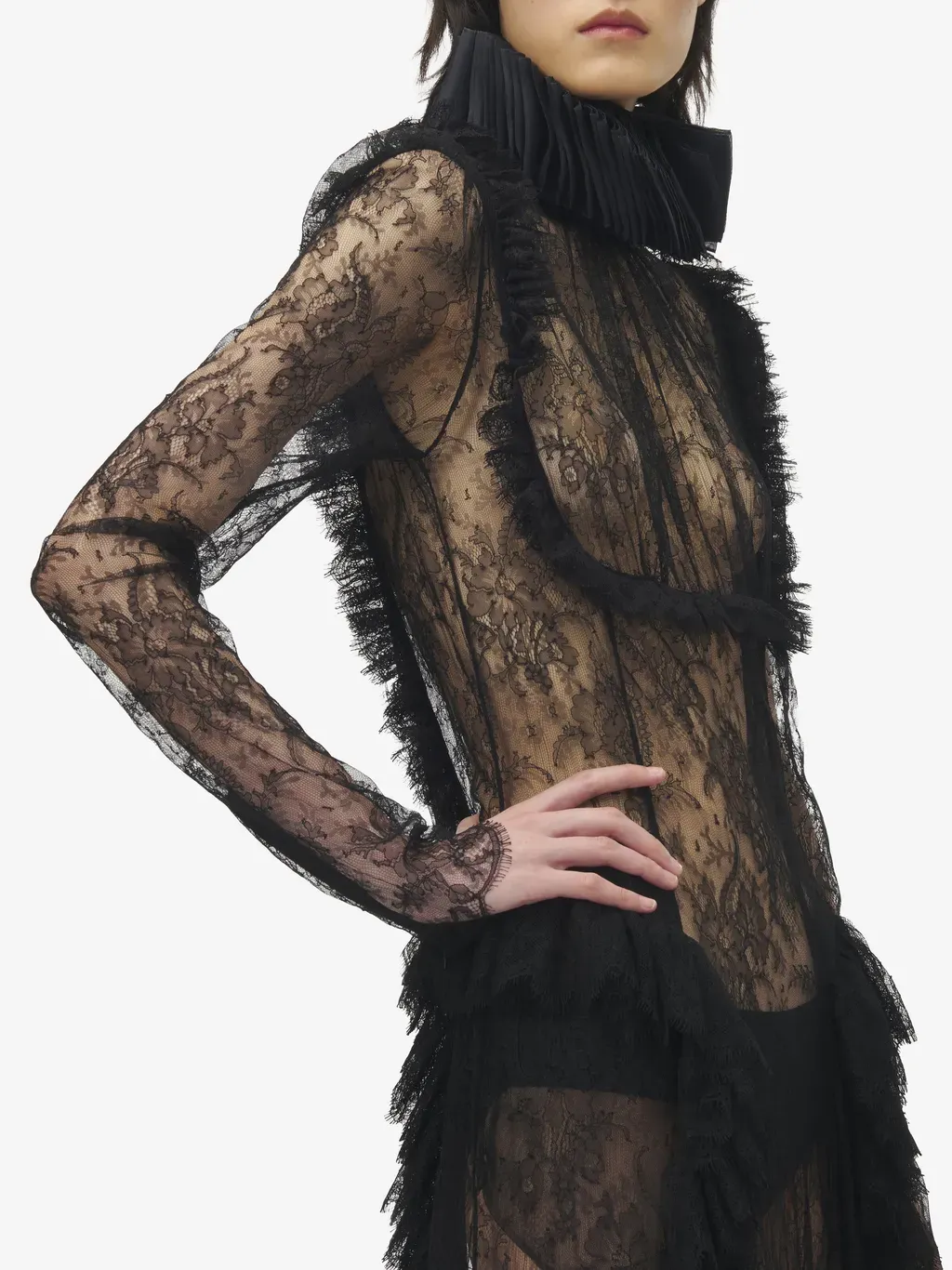 Floral Lace Evening Dress