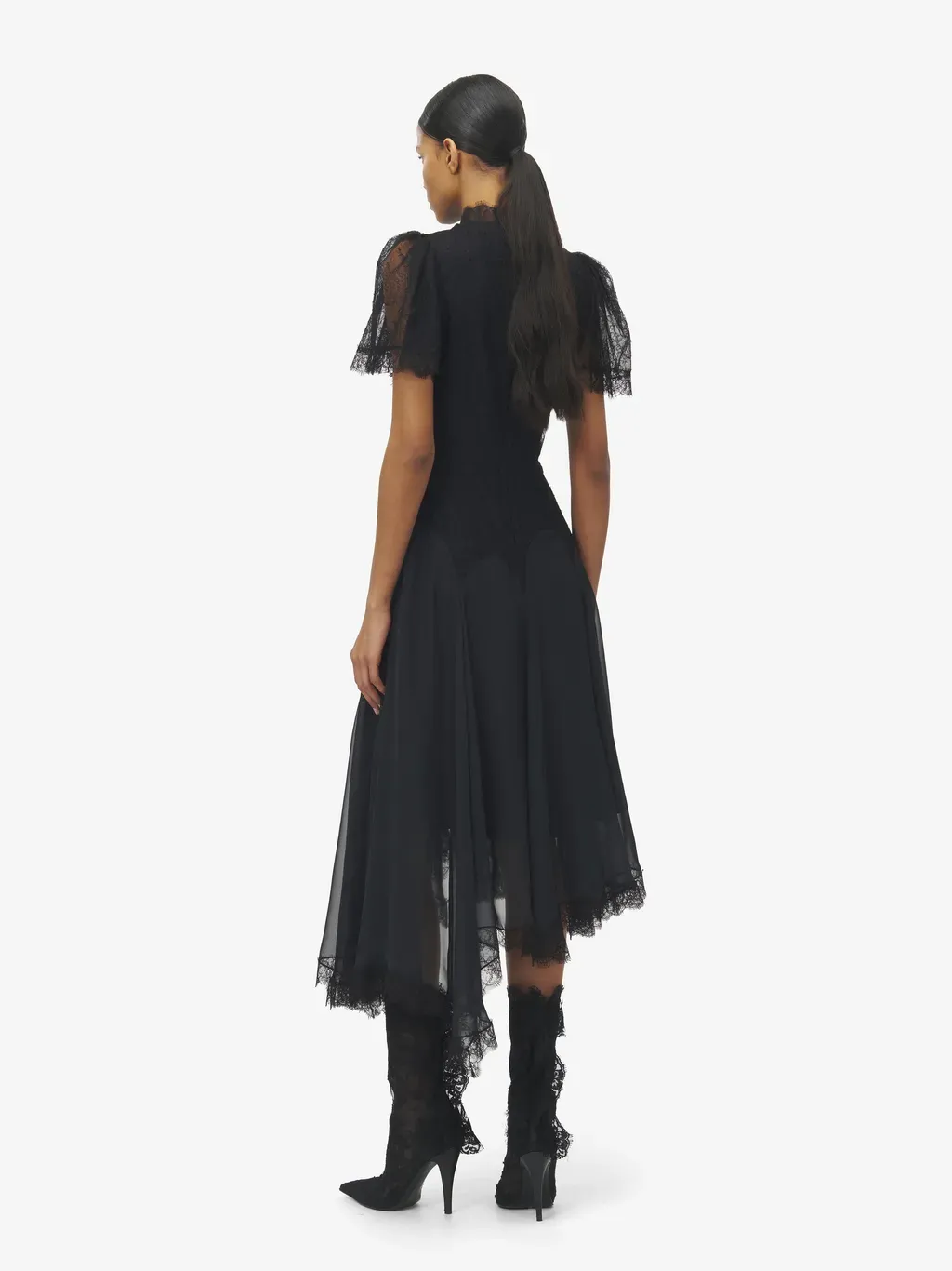 Floral Lace Evening Dress