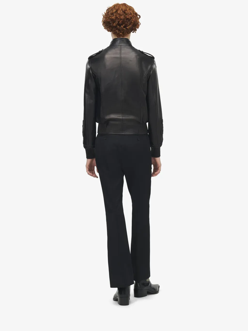 Frogging Embroidery Leather Jacket