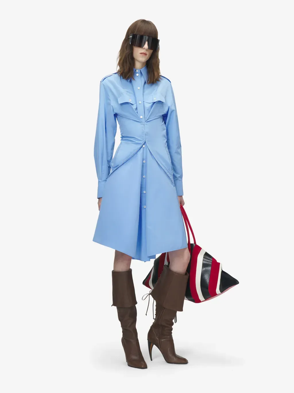 Gathered Shirt Dress