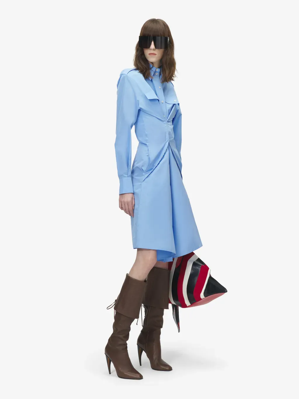 Gathered Shirt Dress
