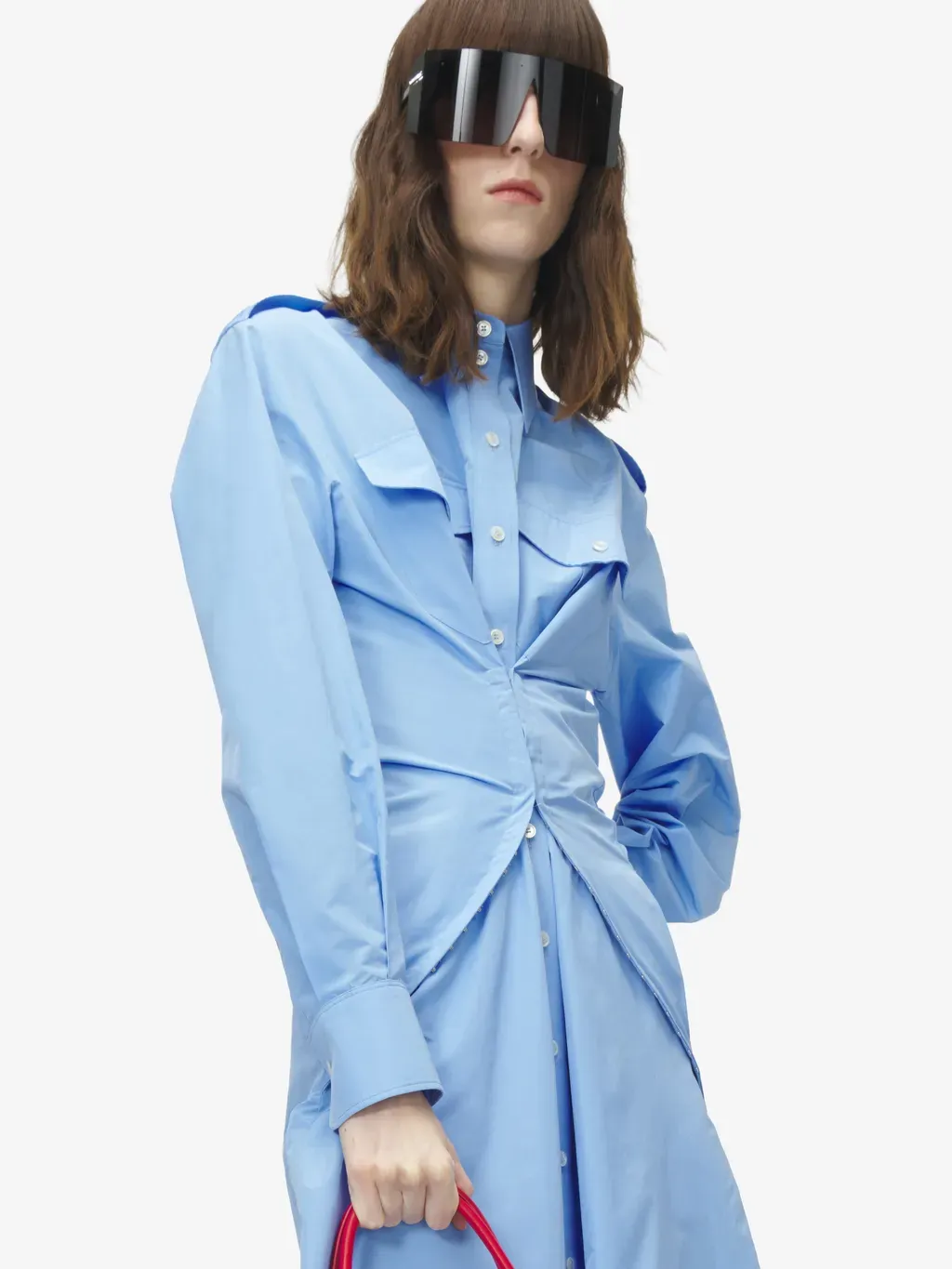 Gathered Shirt Dress