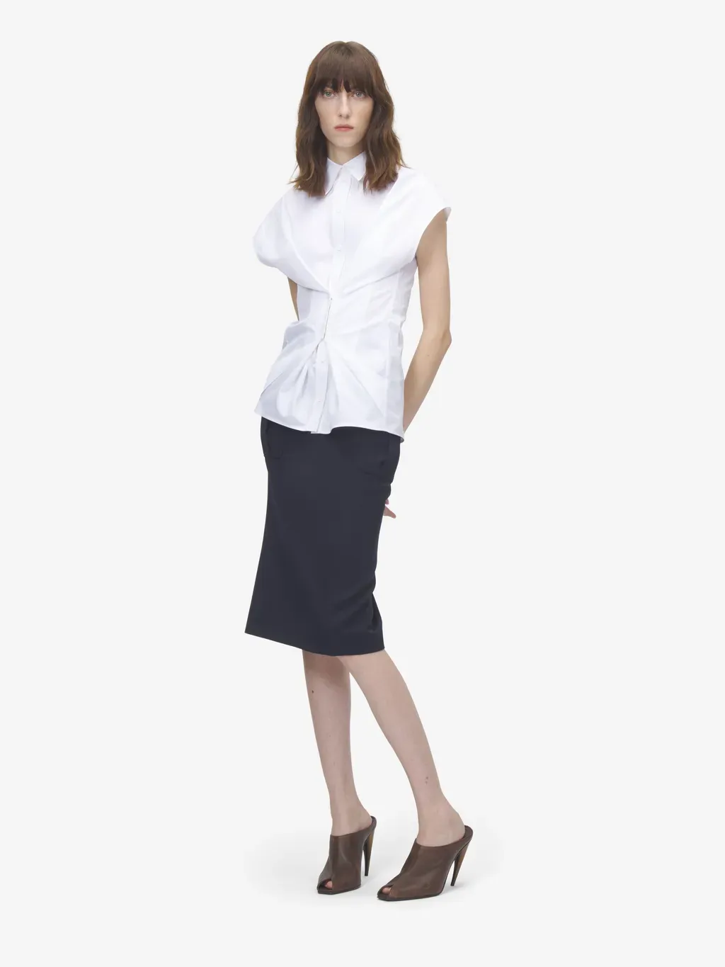 Gathered Short-Sleeved Shirt