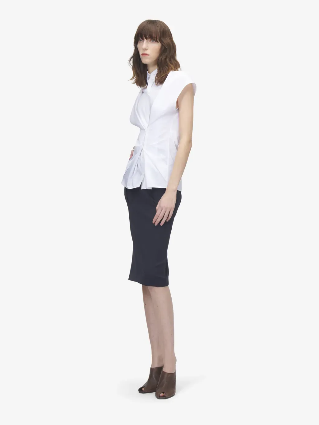 Gathered Short-Sleeved Shirt