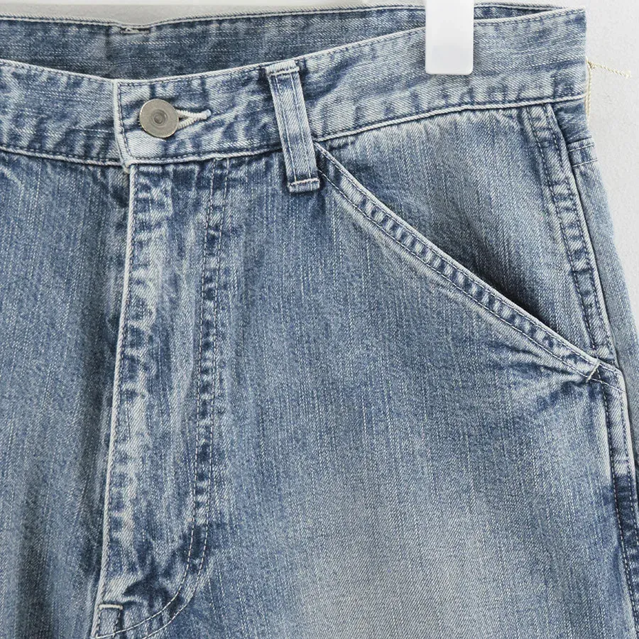 Faded Light Denim Painter Pants