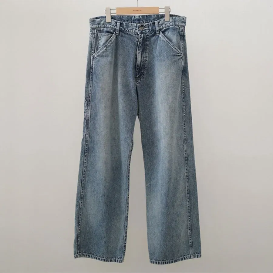 Faded Light Denim Painter Pants