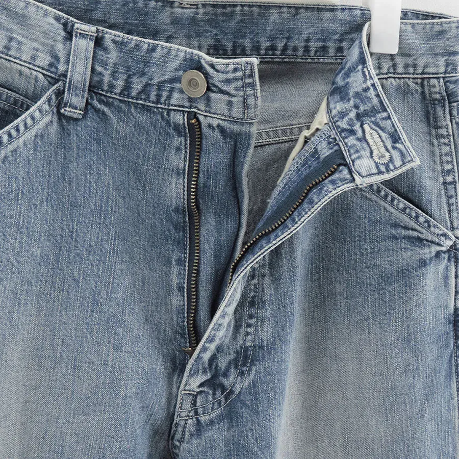 Faded Light Denim Painter Pants