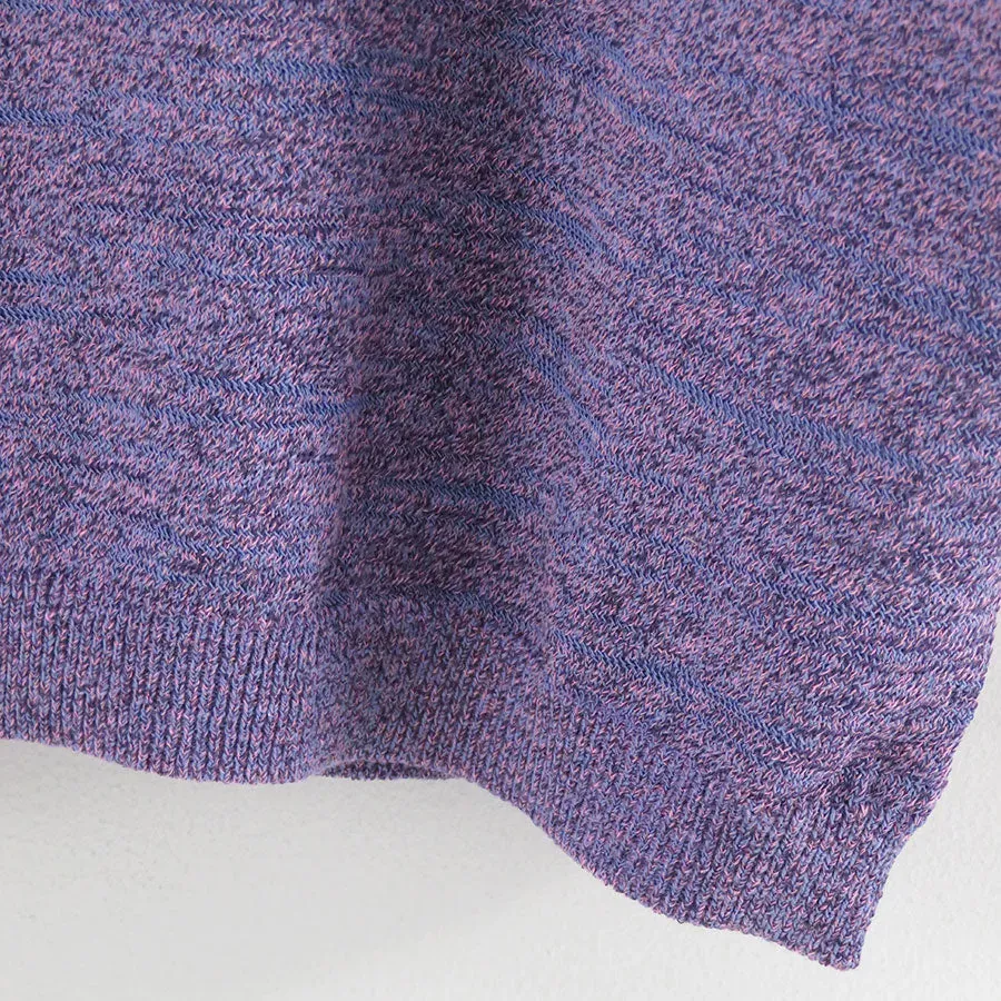 Melange Slub Yarn Knit P/S
